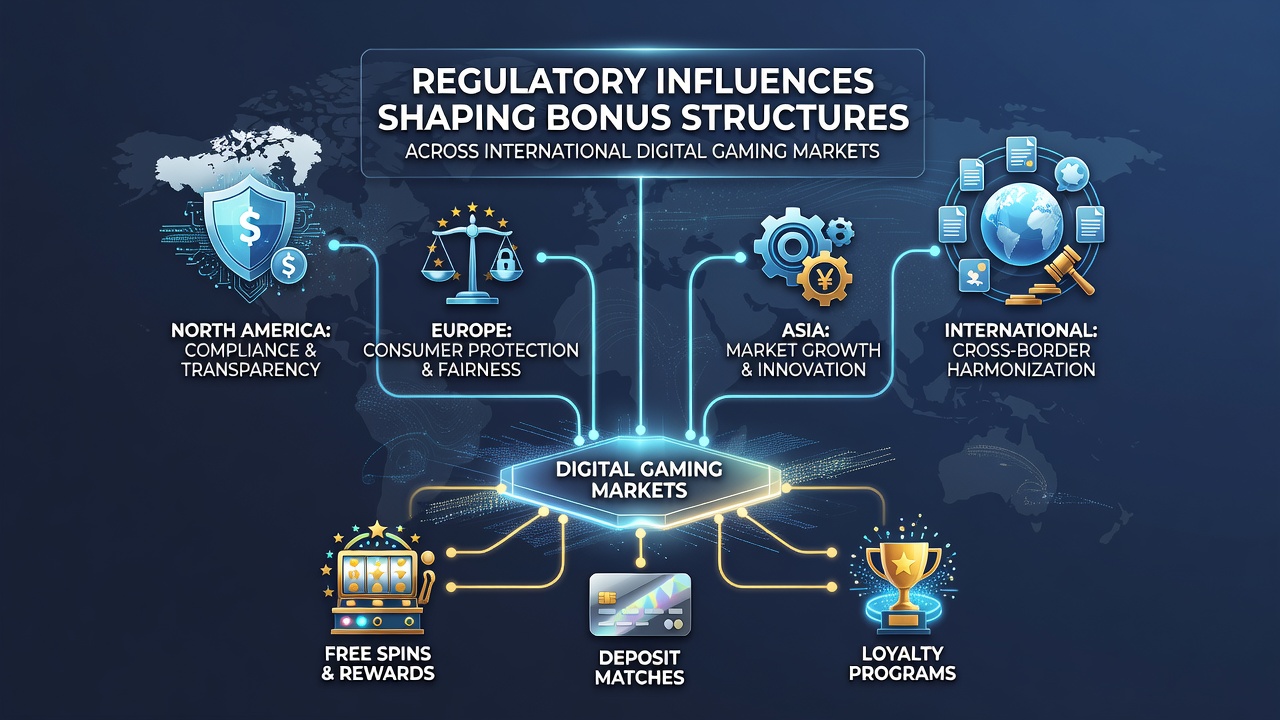 Regulatory compliance dashboard showing bonus structure adjustments across multiple international gaming jurisdictions
